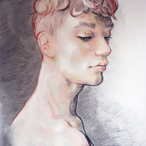 classical-portrait-drawing-man-dancer-curlyhair